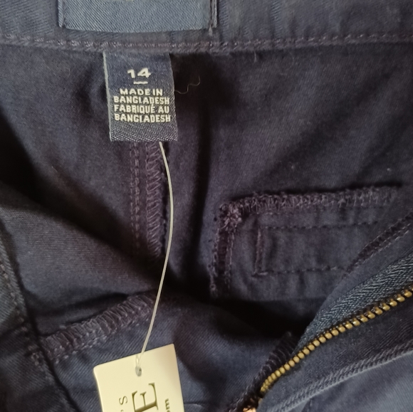 THE CHILDREN'S PLACE Women's Bermuda Short Size 14 Navy Blue Stretch Fabric - Picture 6 of 15